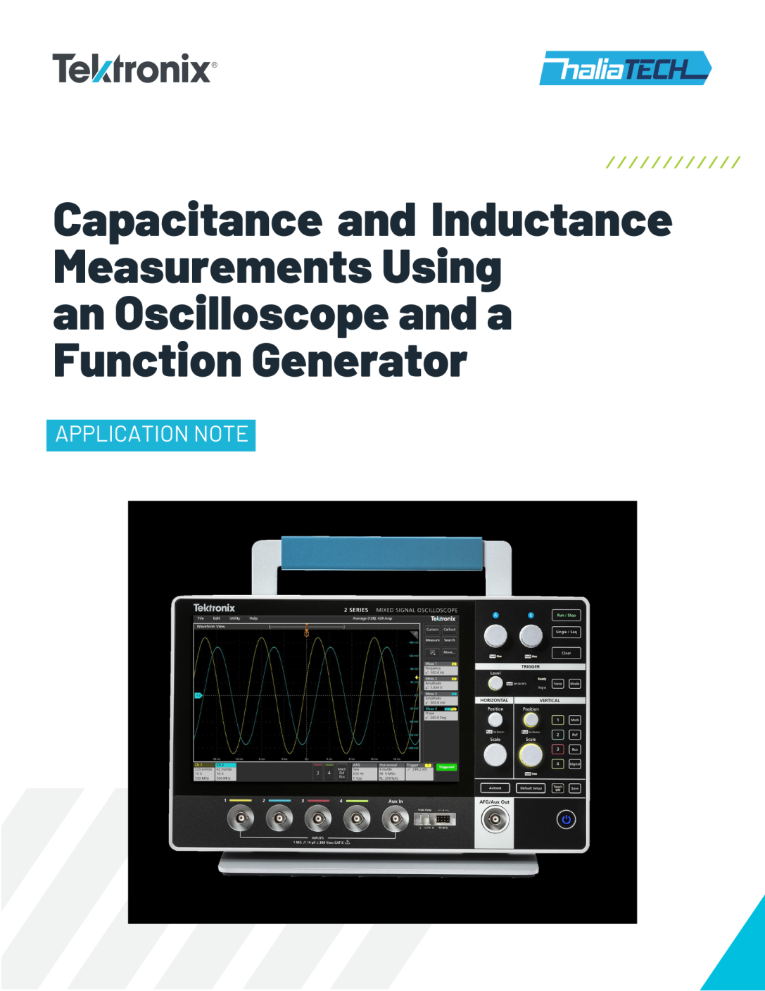 Capacitance and Inductance Measurements Using an Oscilloscope and a Function Generator, MSO 2 Series From Tektronix!